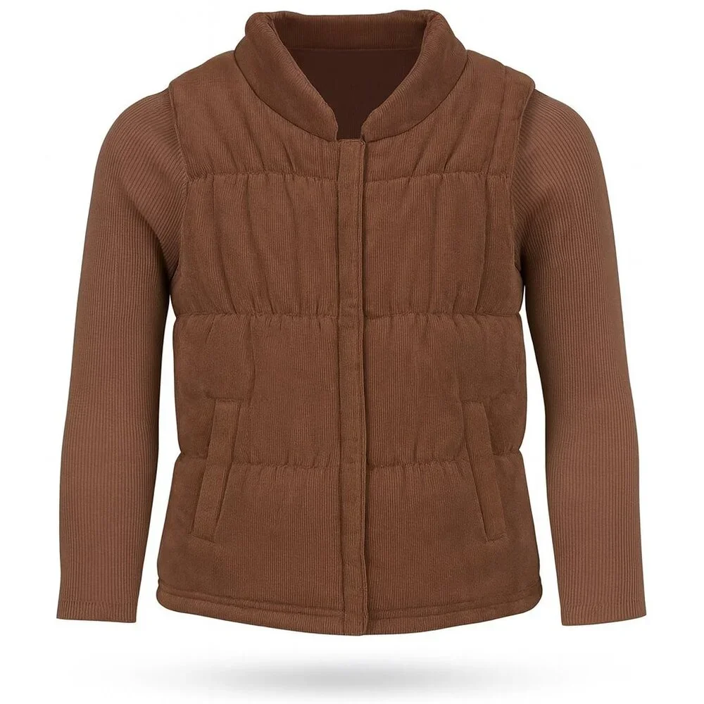 Carter’s Girls Brown & Pink Vest + Long Sleeve Shirt Set | Size 5 - for Kids